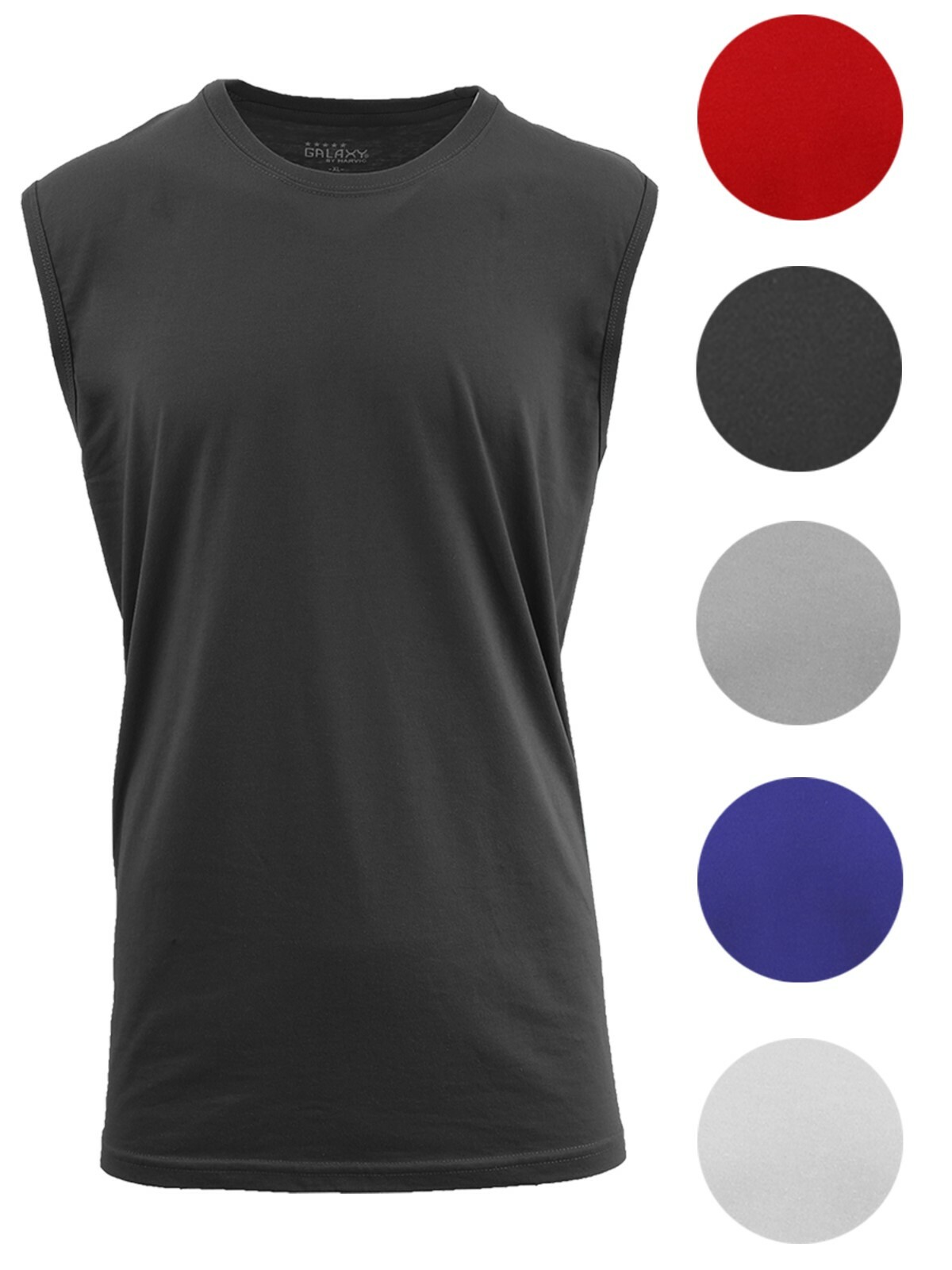Mens Muscle Tank T-Shirt Cool Mesh Colors Workout Fitness Lounge Running 3-PACK gallery
