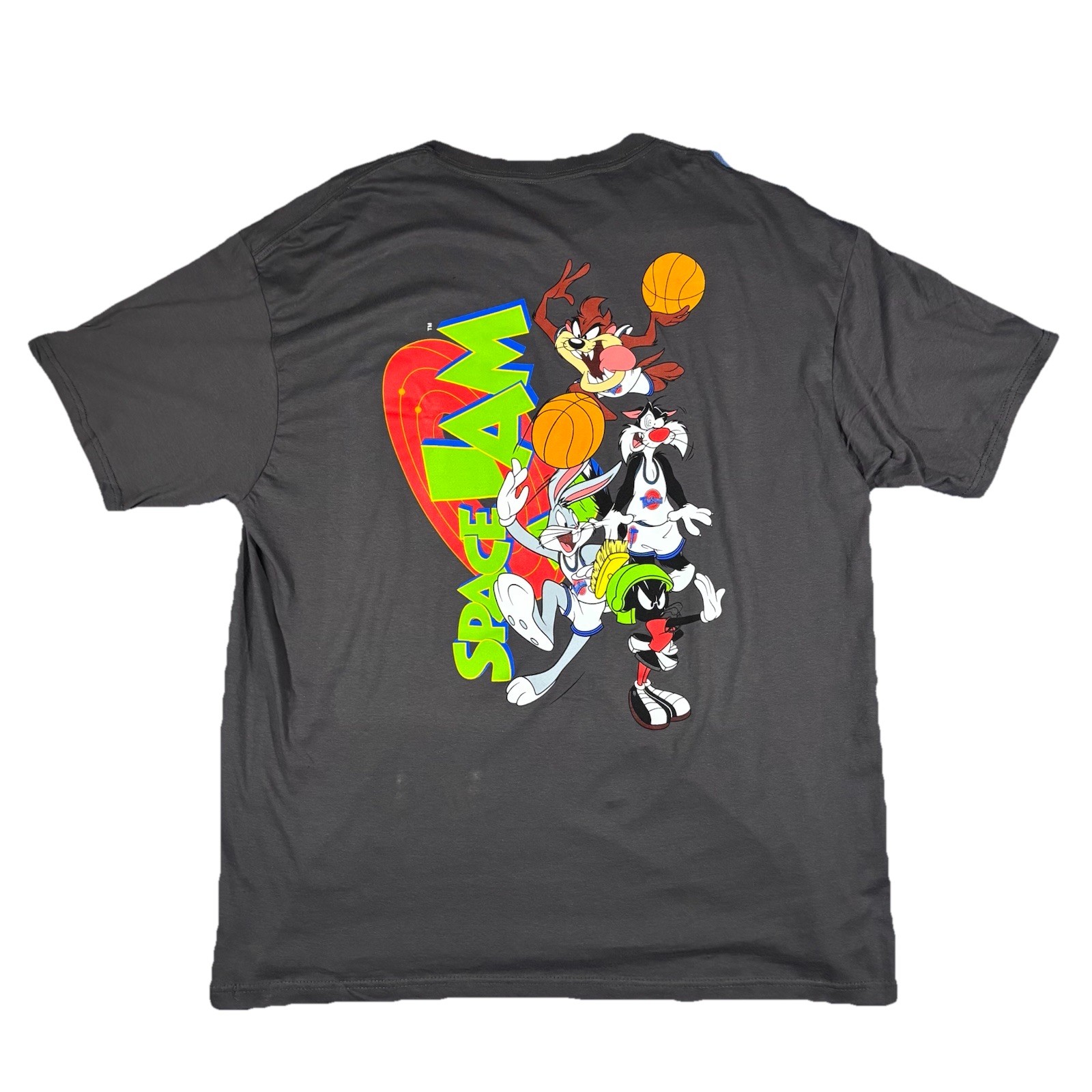 Space Jam Tee Bugs Taz Marvin Sylvester Warner Bros Grey XXL Graphic T-Shirt