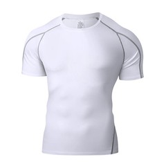 Compression T-Shirt Men’s Short Sleeve Gym Fitness Running Training Sports Top