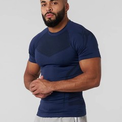 Men Short Sleeve Compression Shirts Quick Dry Fitness Cycling Running T-Shirt Wo