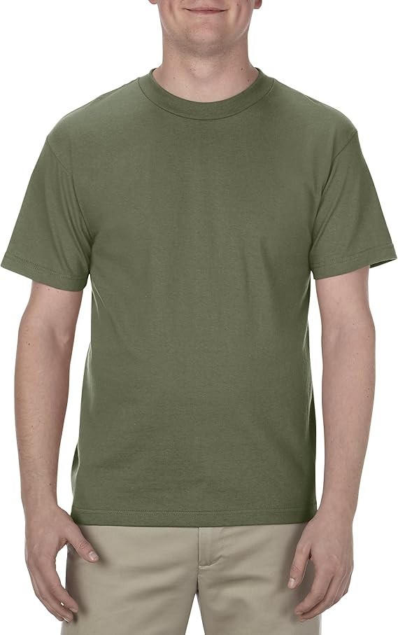 Men's T-shirt With Rib-Knit Crewneck and Quarter Length Sleeve Large New gallery