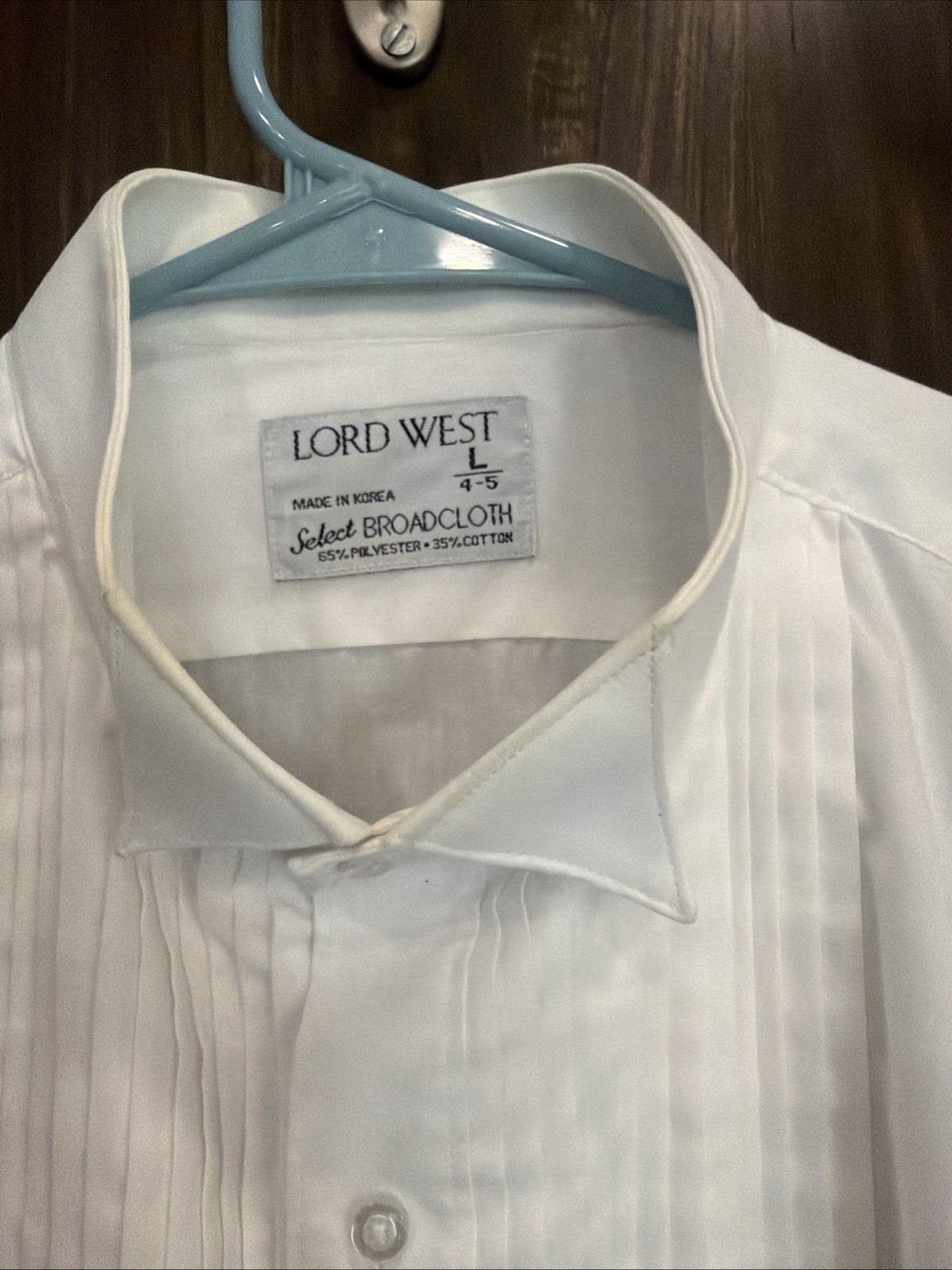 LORD WEST L 4-5 Tuxedo Shirt. Broadcloth Please Check Photos For Measurements gallery