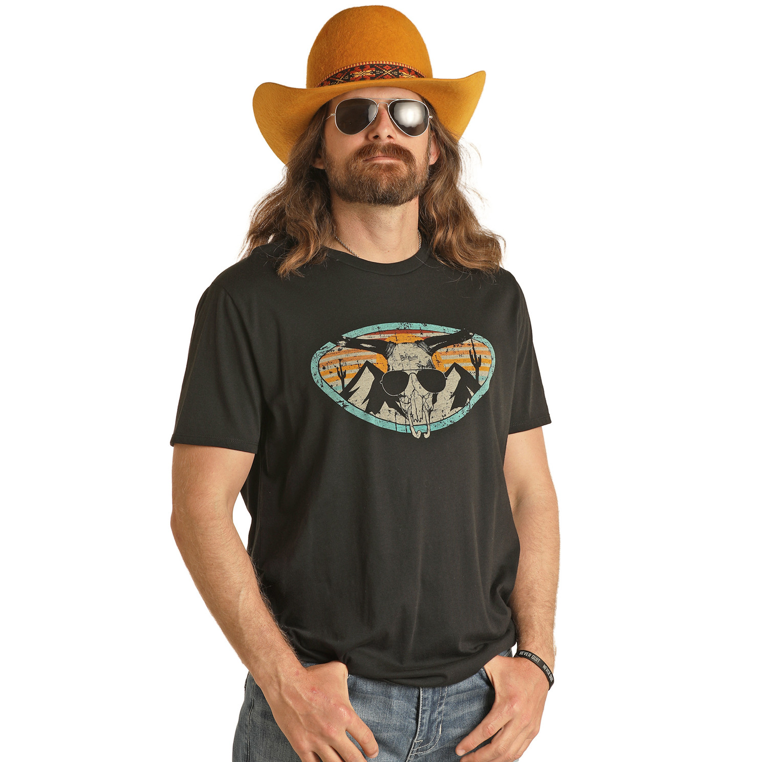 Rock & Roll Cowboy® Unisex Dale Brisby Black Graphic Tee RRUT21R0IZ