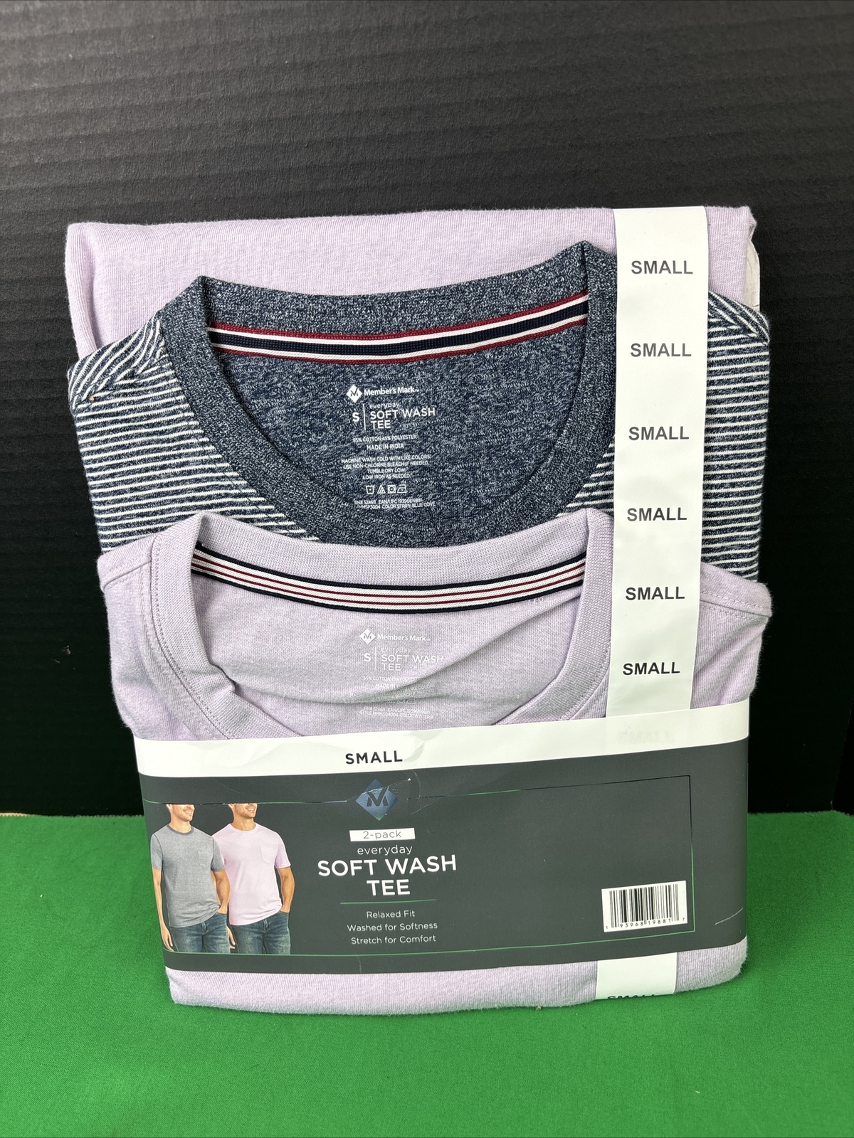 Member's Mark Men's 2-Pack Short Sleeve Everyday Soft Wash Tee Size S Purple gallery