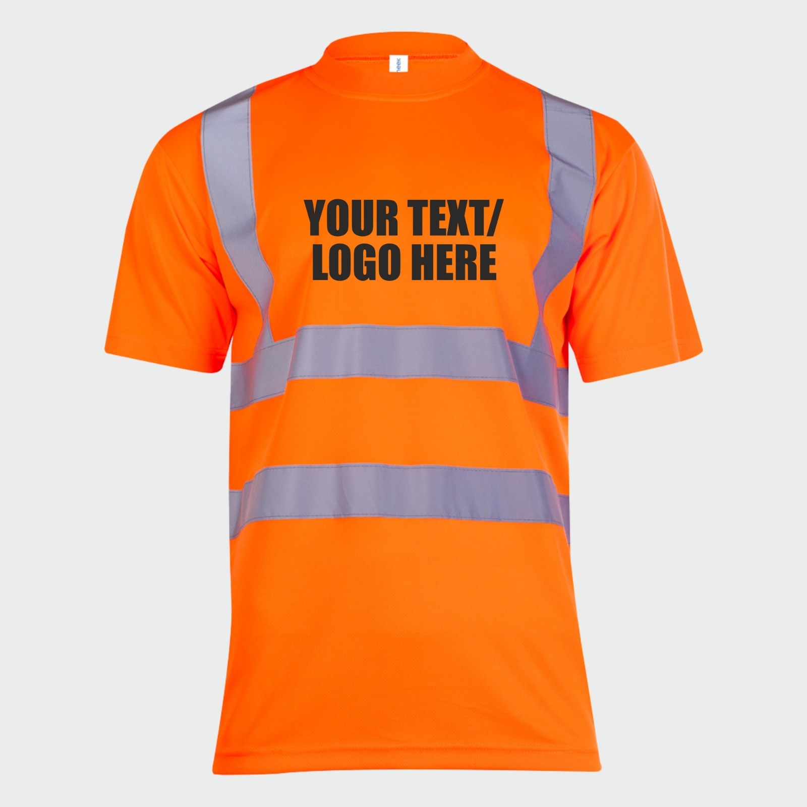 Personalised Printed Uneek Hi Vis Short Sleeve T-Shirt Custom Text Work Wear Top