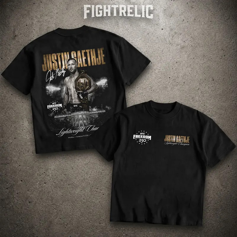 UFC 250 Years Freedom Justin Gaethje UFC Champions Sports Black Men's Shirt gallery