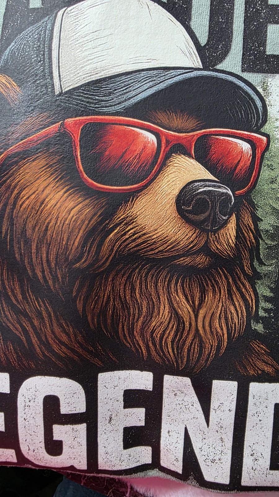 Bearded Legend Bear Adult T Shirt Size medium Funny Woodsy T Shirt! New! gallery