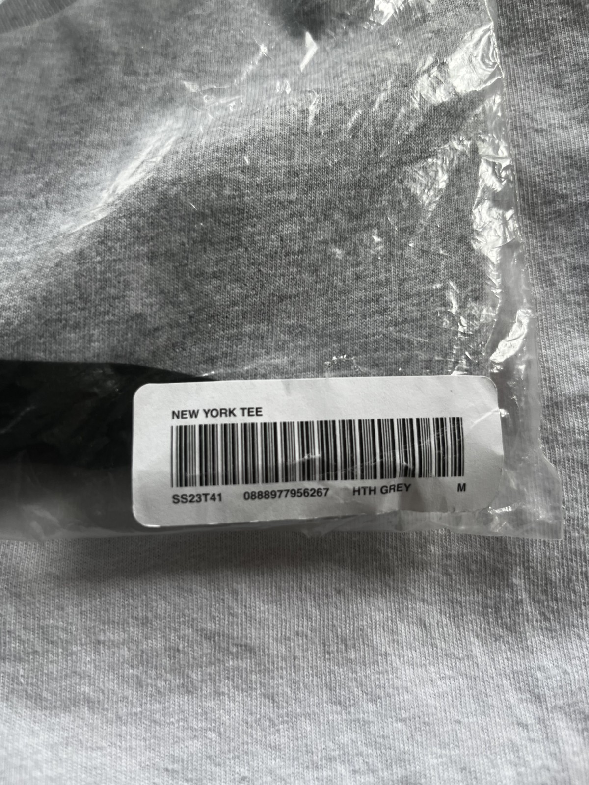 Supreme New York Tee Heather Grey Men's Medium - SS23 - BRAND NEW gallery
