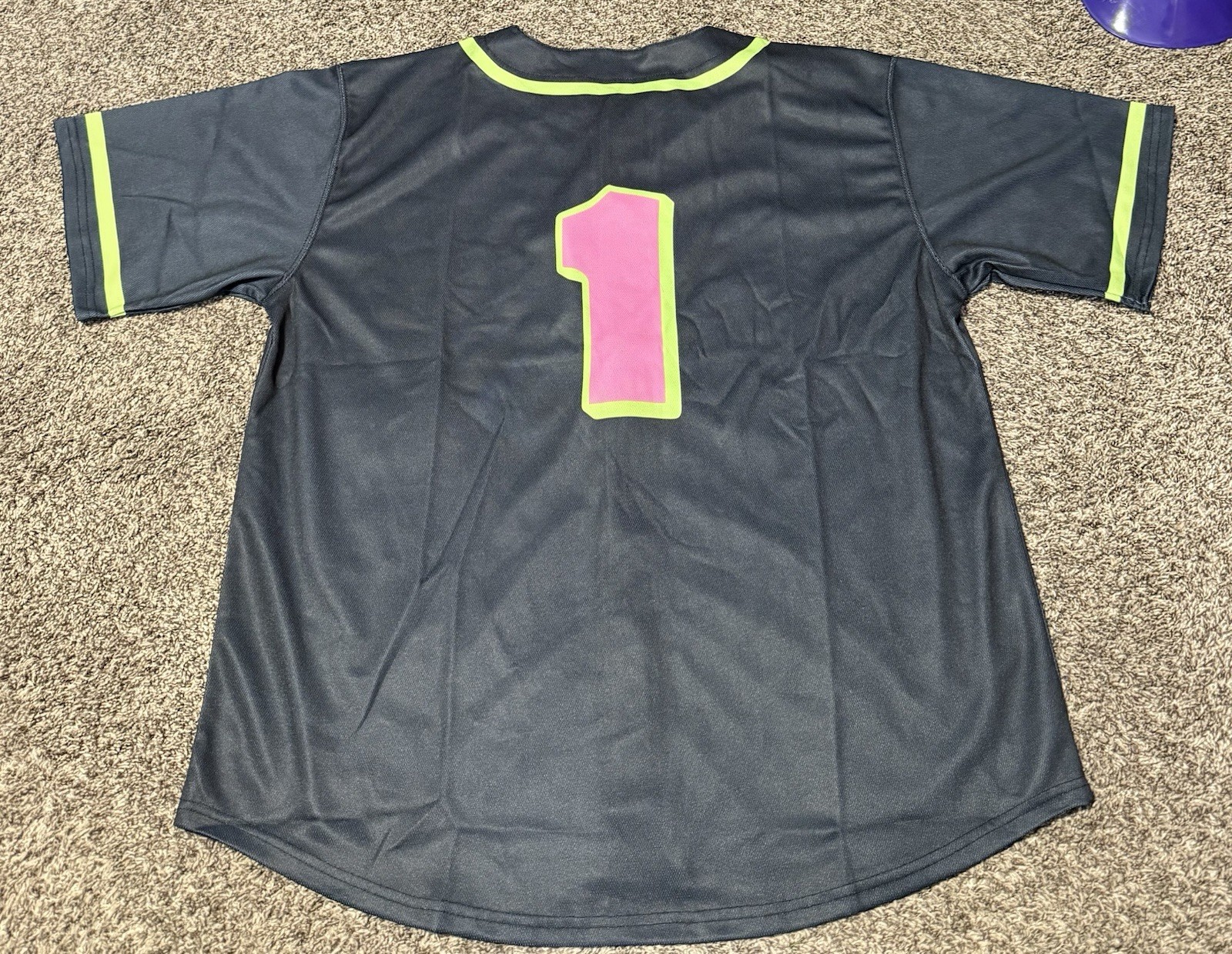 NEW Party Animals Baseball Jersey Black Savannah Bananas #1 Men’s XL gallery