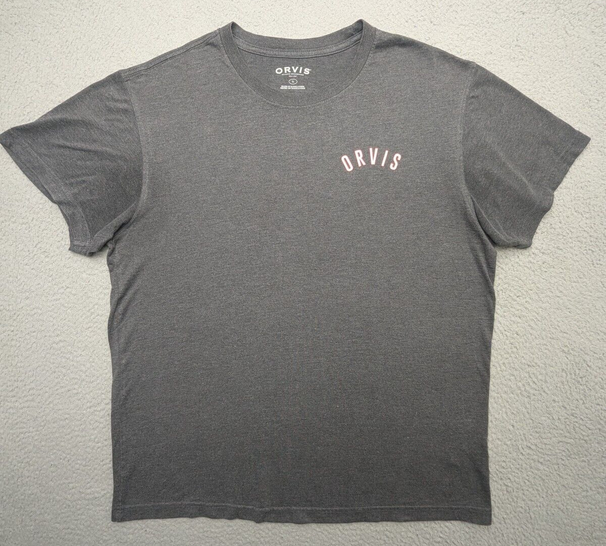 Orvis T-Shirt Mens Large Gray SS Vermont Logo Classic Collection *flaw* gallery