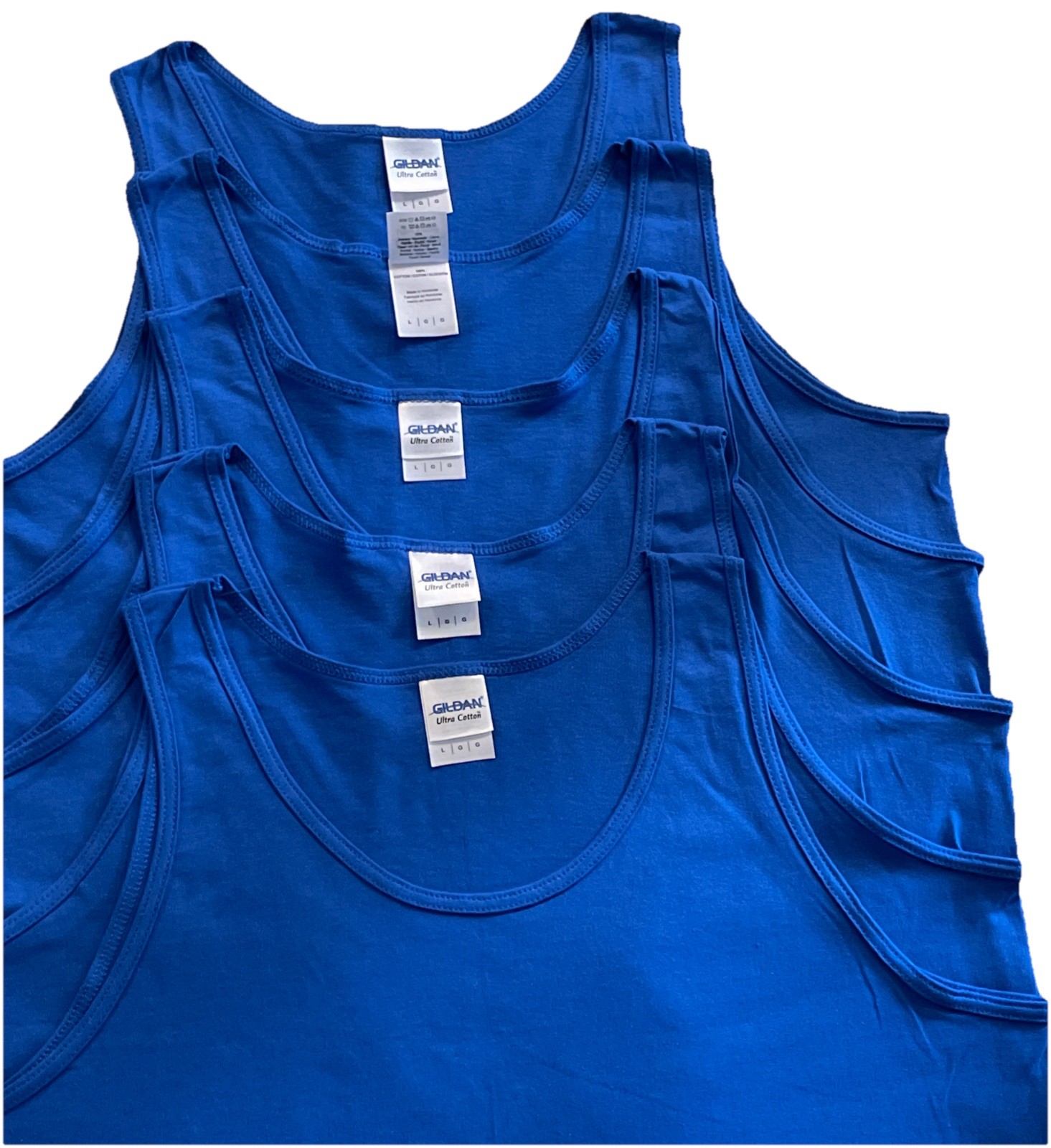 Lot Of 5 Gildan Classic Fit Tank Top For Men Ultra Cotton Sleeveless Shirts NEW gallery