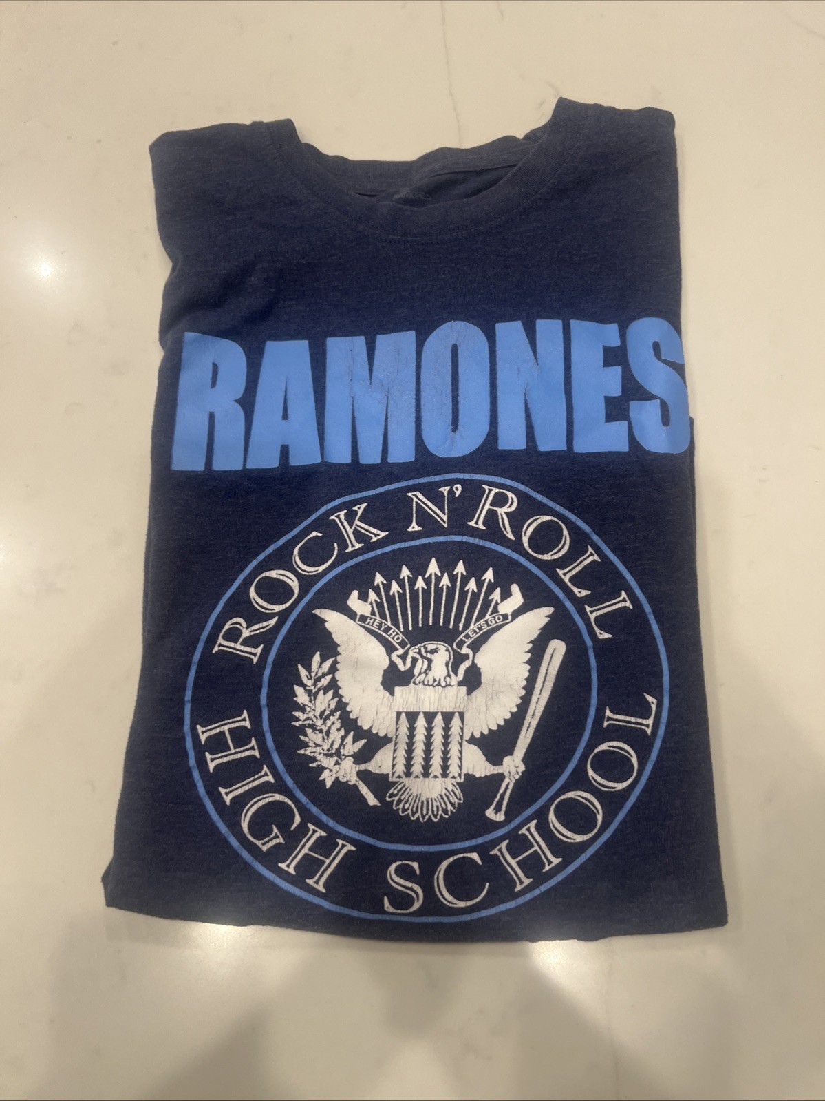 Ramones Rock N Roll High School Dark Blue T-Shirt 2XL Vintage Style ‘80s gallery