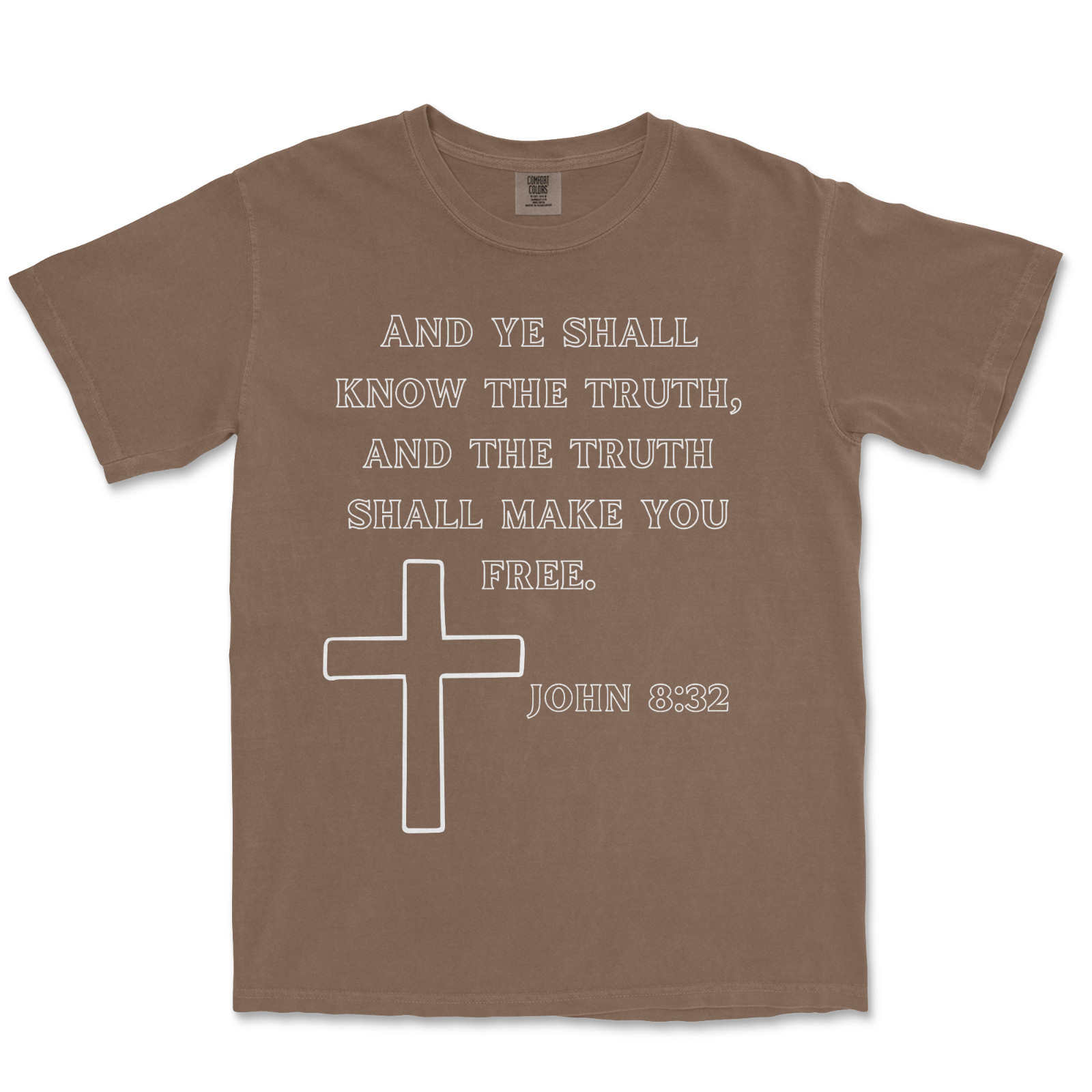 John 8:32 Bible Verse T Shirt Christian Shirts for Men Jesus Shirts for Men gallery