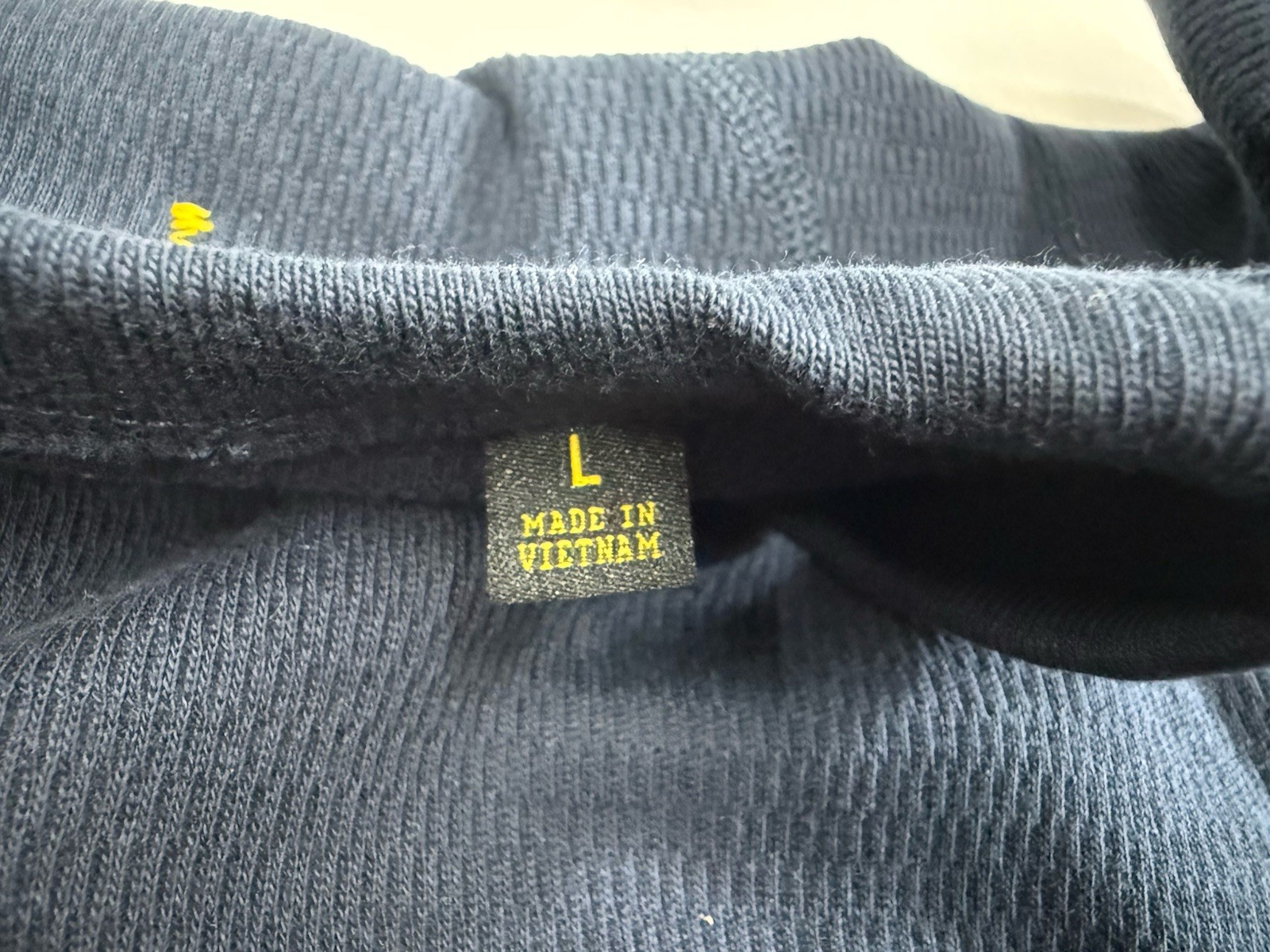 L.L. Bean x Todd Snyder Mens Large Navy Waffle Knit Thermal Long Sleeve Shirt gallery