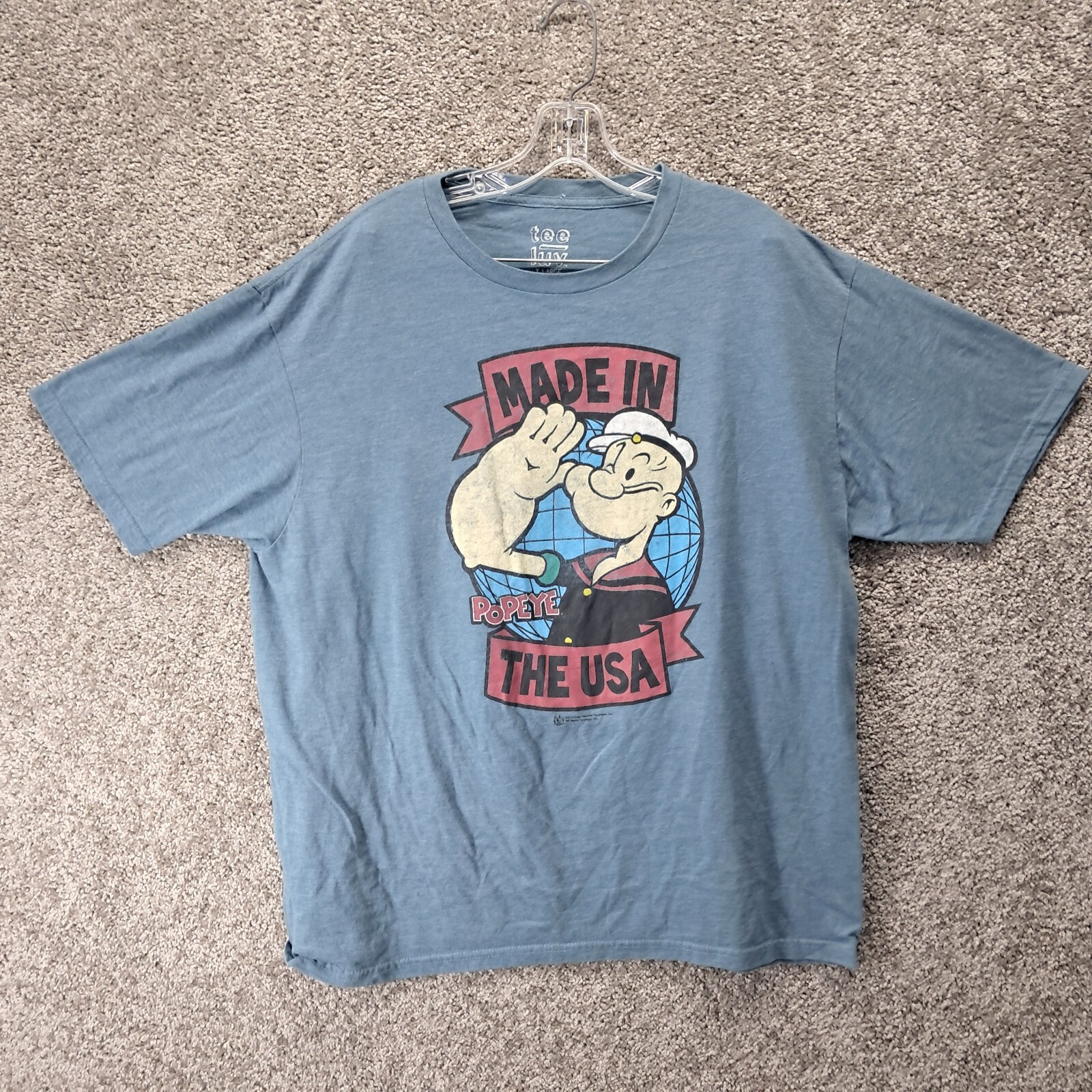 Tee-Luv Women's Popeye T-Shirt Blue X-Large gallery