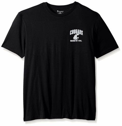 New Washington State Cougars T-Shirt Champion Official College Black Mens Size S