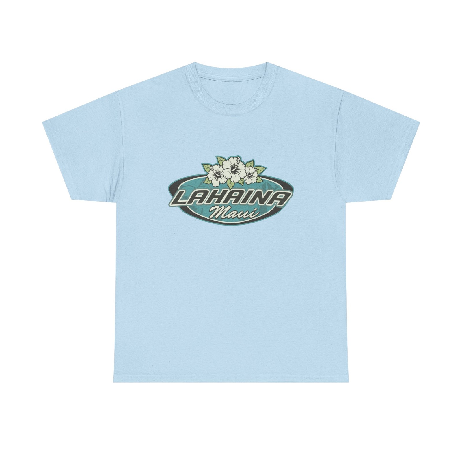 Vintage 2000S Era Lahaina Hawaii Souvenir Light Blue T Shirt