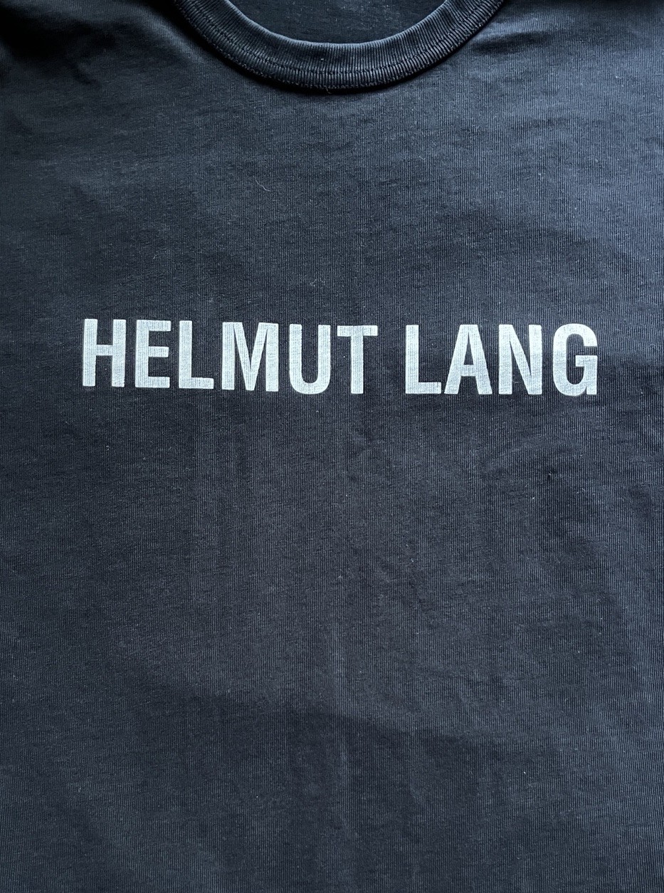 Helmut Lang Men's Societas Graphic Long Sleeve Crewneck Shirt In Black Size XL gallery