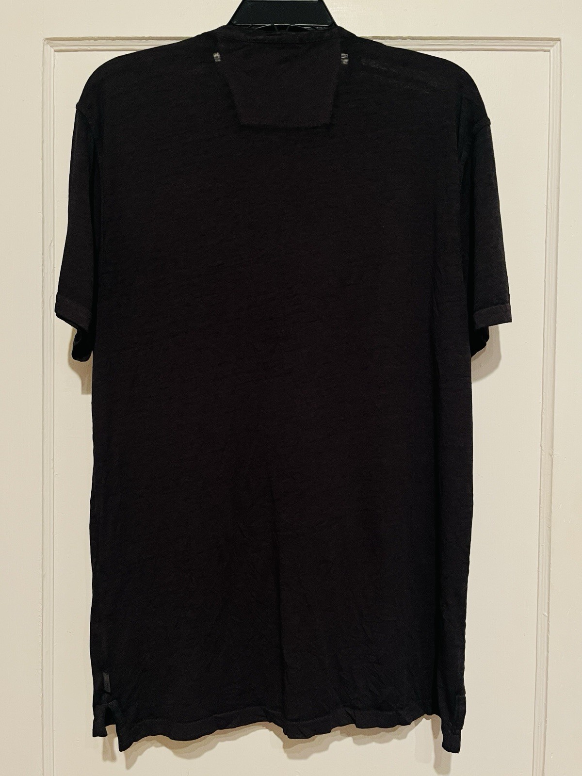 John Varvatos USA Men Charcoal Grey Heather Short Sleeve Duke Henley - NWT gallery