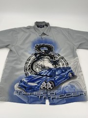 Silver Point Turbo Trigger Shirt XL Y2K Street Racing Graphic Korea