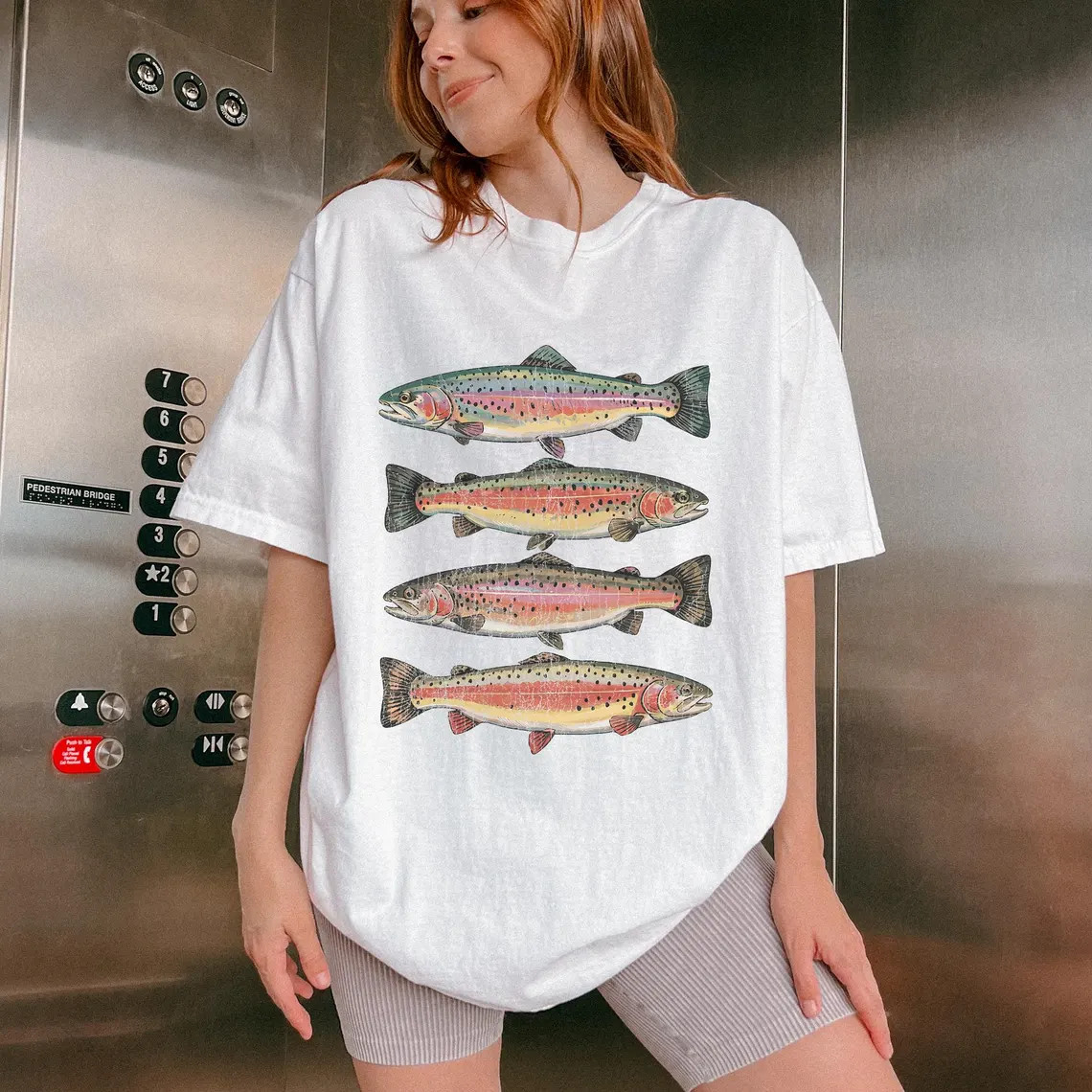 Rainbow Trout Heavy Cotton Tee Fishing Outdoorsy Tees gallery