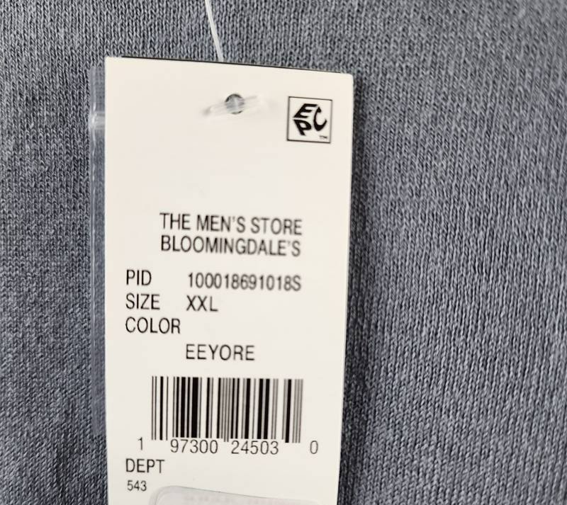 The Men's Store at Bloomingdale's Cashmere Blend Sweater Tee XXL Blue Gray S/S gallery