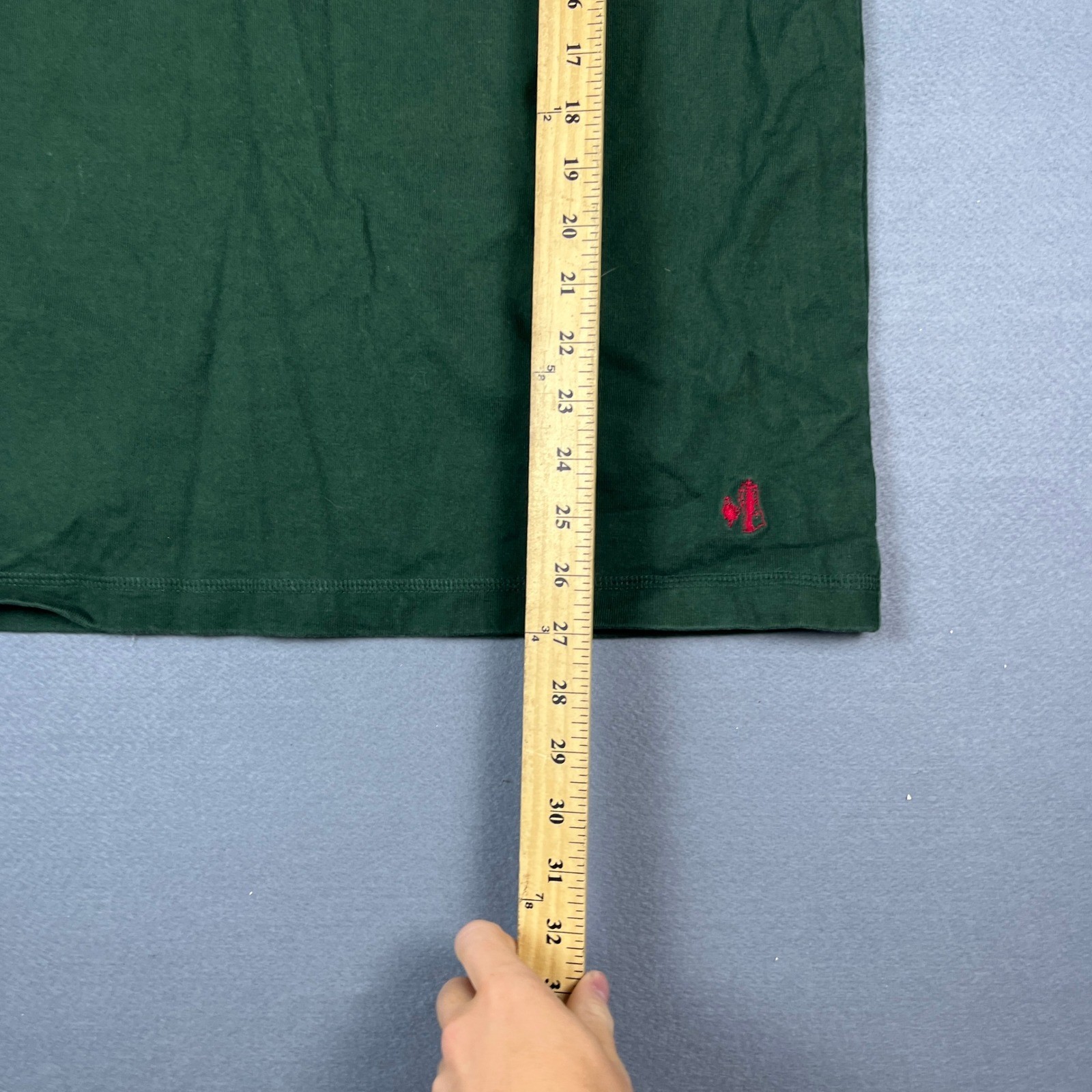 J Peterman Mens Green Yellow Quilted Patch Long Sleeve Rugby Jersey Shirt S gallery
