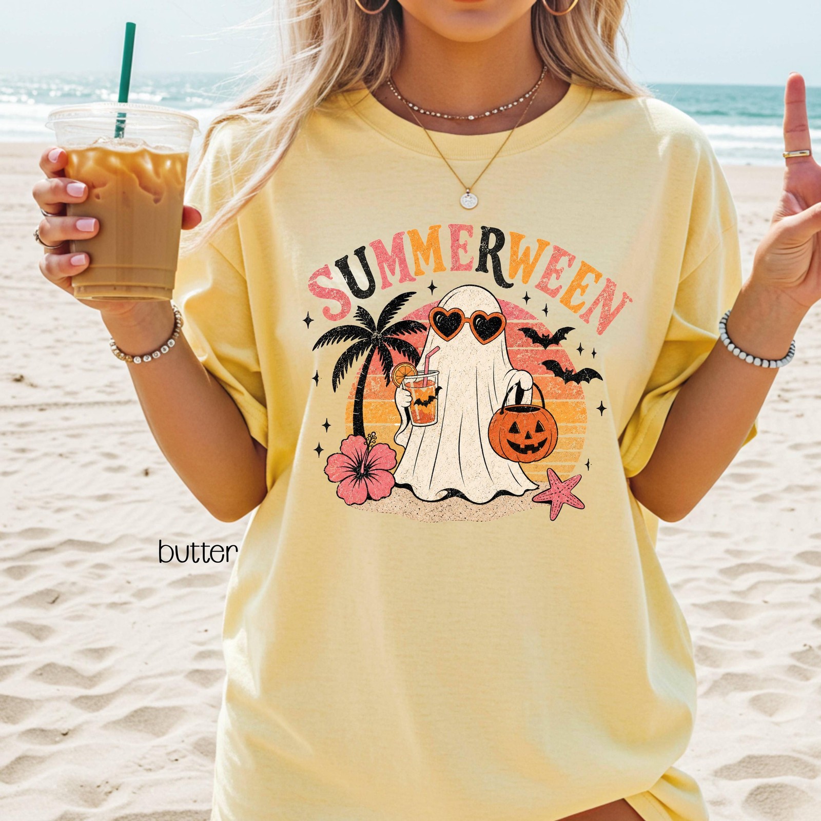 Summerween Beach Tee Spooky Hot Ghoul Shirt Halloween Summer Top gallery
