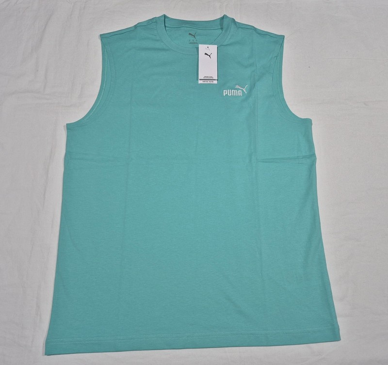 Puma Mens ESS # 1  Training  Sports -Faster Tank Training Tank  top Aquatic Blue