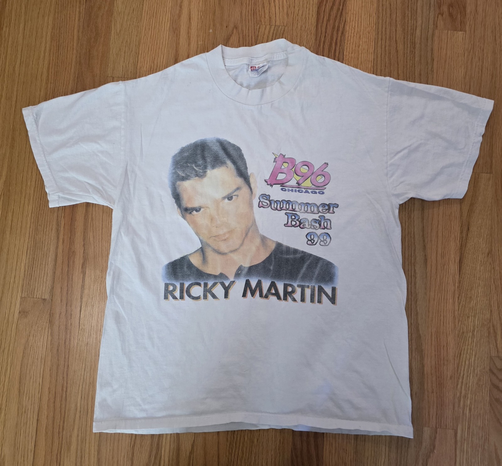 Vintage Ricky Martin B96 Summer Bash T Shirt Men XL 90s 1999 Music