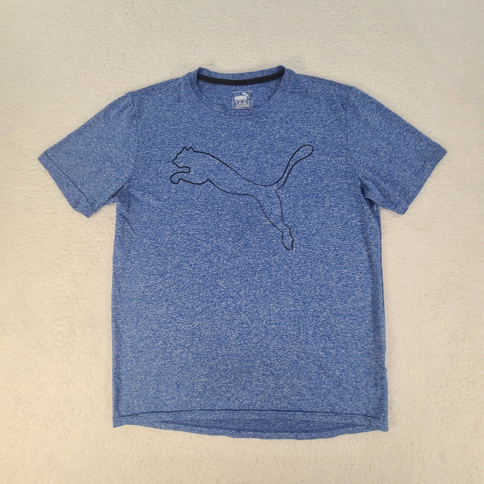 Puma Shirt Mens Medium Blue Athletic Gym Short Sleeve Casual Comfort gallery