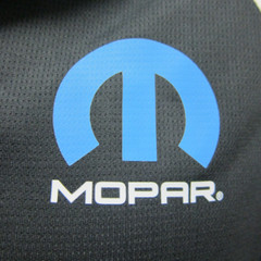 Mopar Logo Polyester Dry-Wicking Black/Blue Polo Shirt Official Licensed