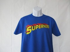 Super Nerd Comic – Superhero in 3D Blue T-Shirt – Men’s Sizes S – 3XL NEW