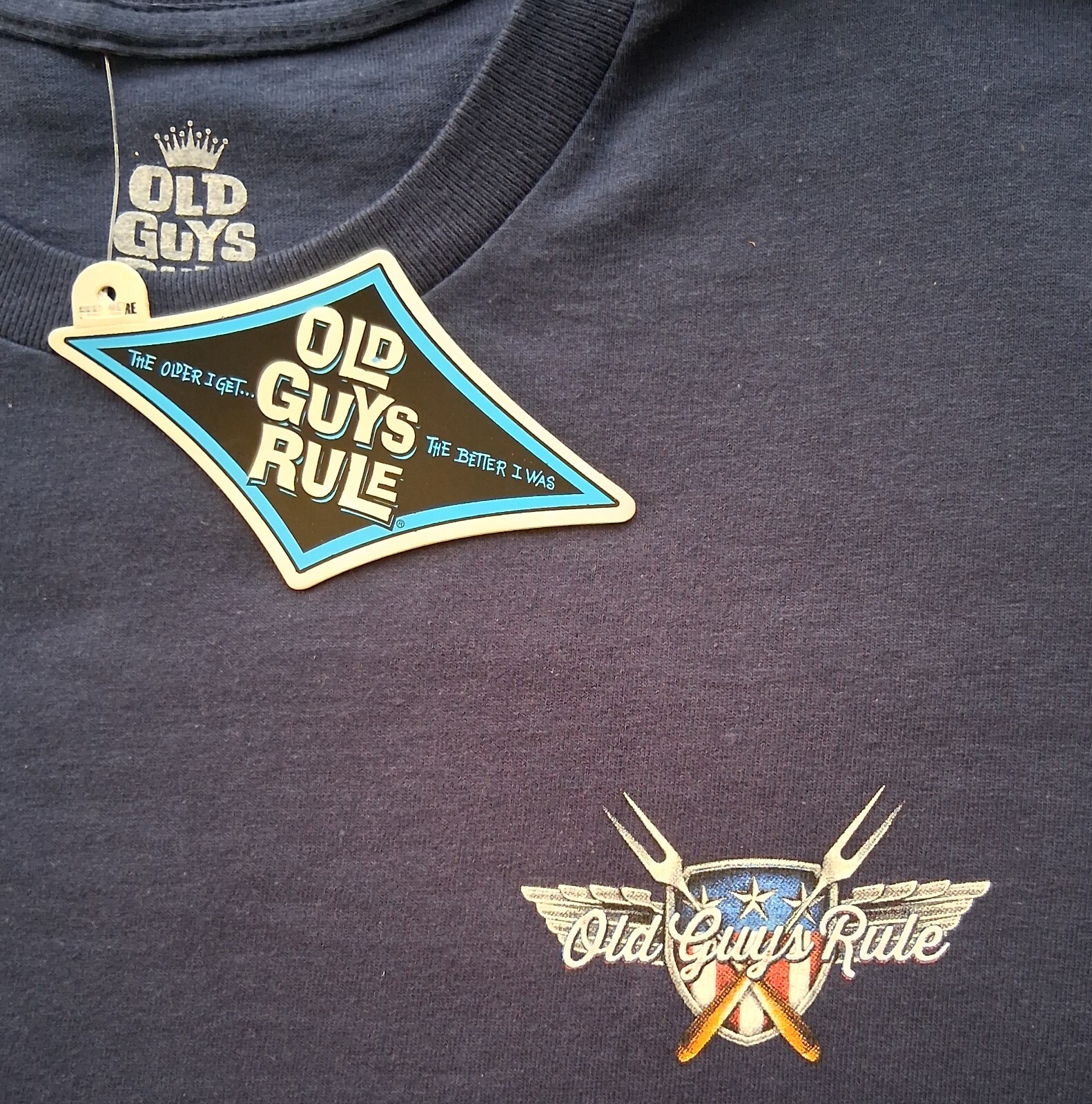 OLD GUYS RULE HERE'S TO THE Red White & Q Blue T-Shirt Sizes gallery