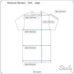 Vancouver 2010 Winter Olympics Whistler Mens Large Blue Short Sleeve NEW