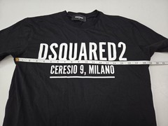 Dsquared2 Black Logo Print Short Sleeve Crewneck T-Shirt Size M Mens