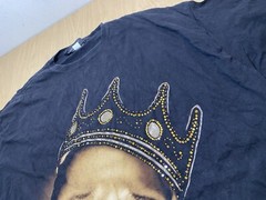 2005 Brooklyn Mint The Notorious B.I.G. Sequin Crown Print T-Shirt Made USA 4XL