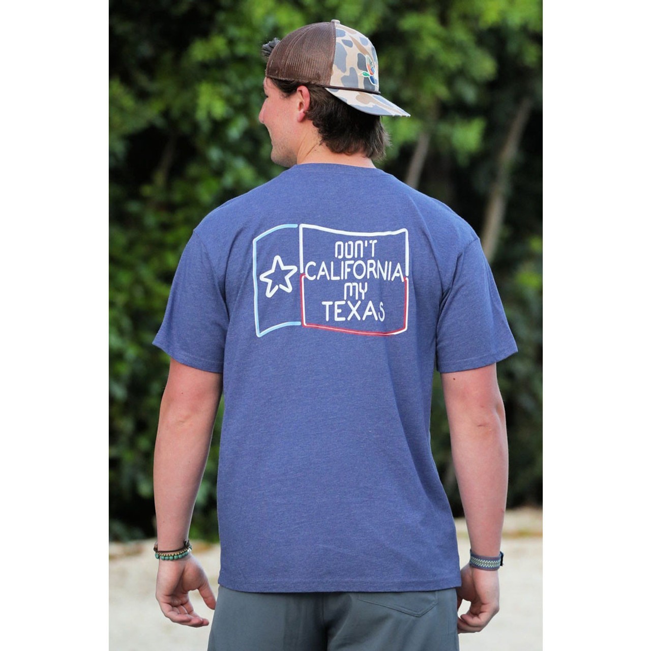 Burlebo Men’s Don’t California My Texas Navy Graphic T-Shirt NEW S M L XL 2XL gallery