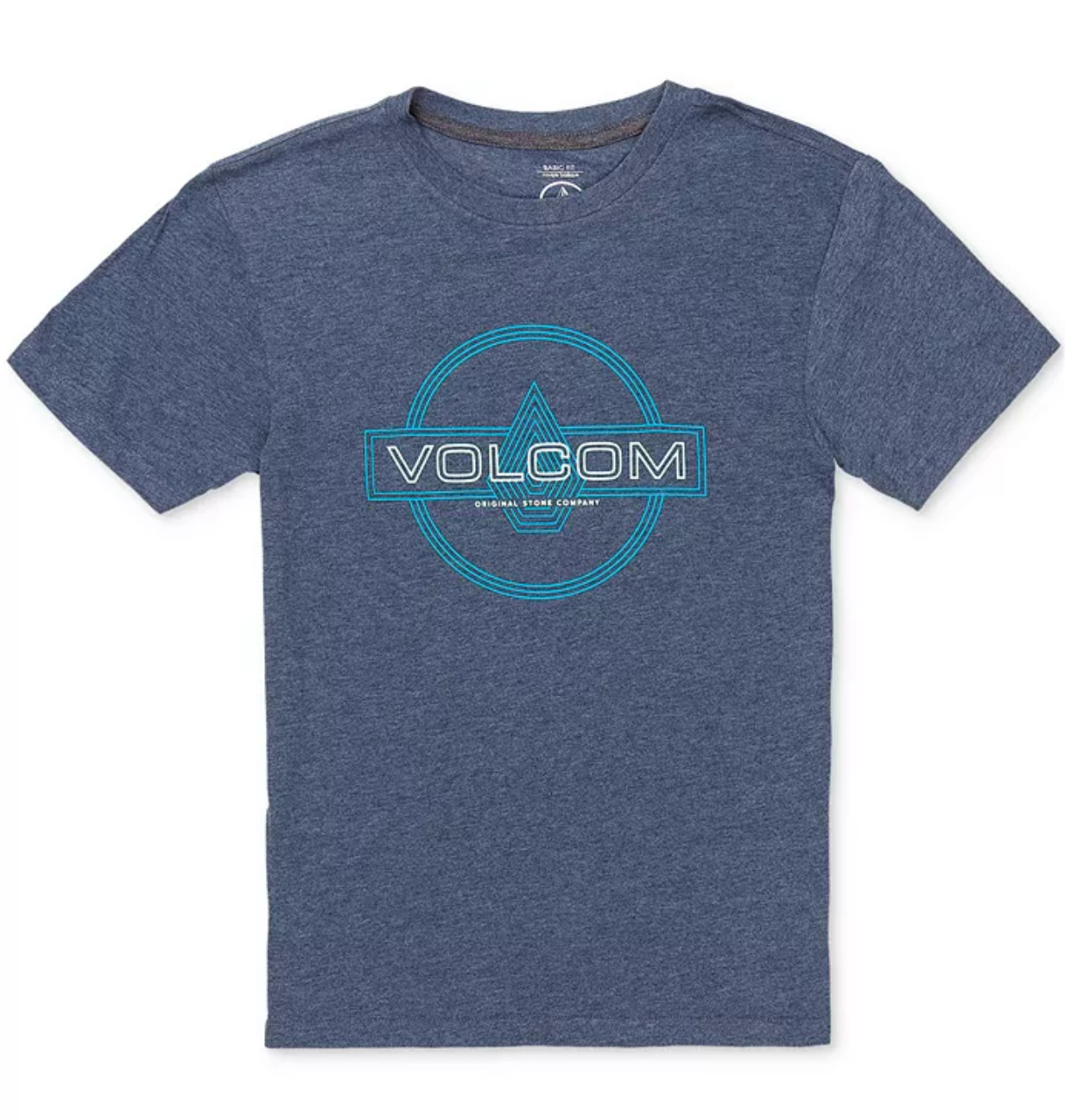VOLCOM Line Service Short Sleeve T-Shirt sz XL X-Large Heather Navy Modern Fit gallery