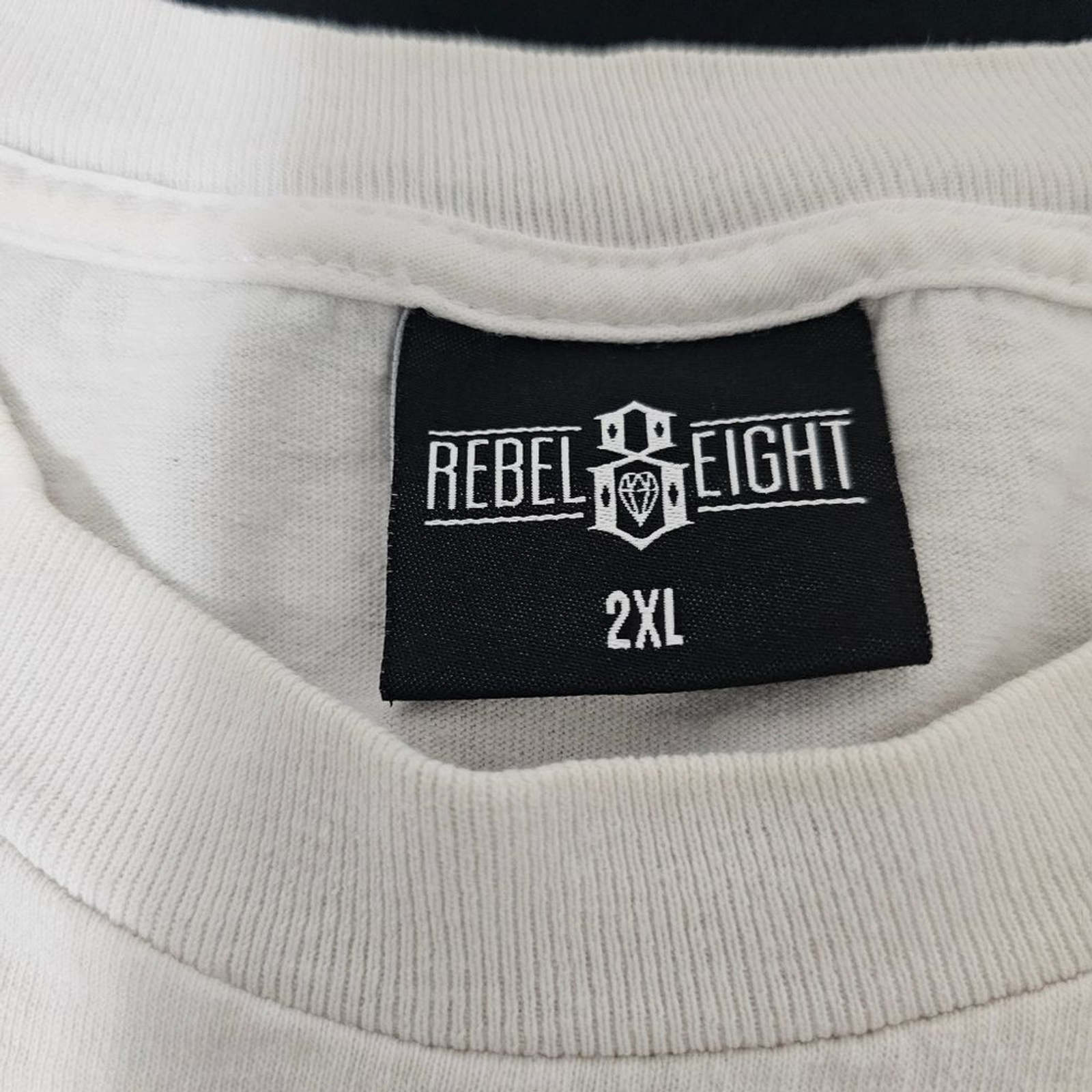 Rebel Eight White Men's T-Shirt 2xl gallery