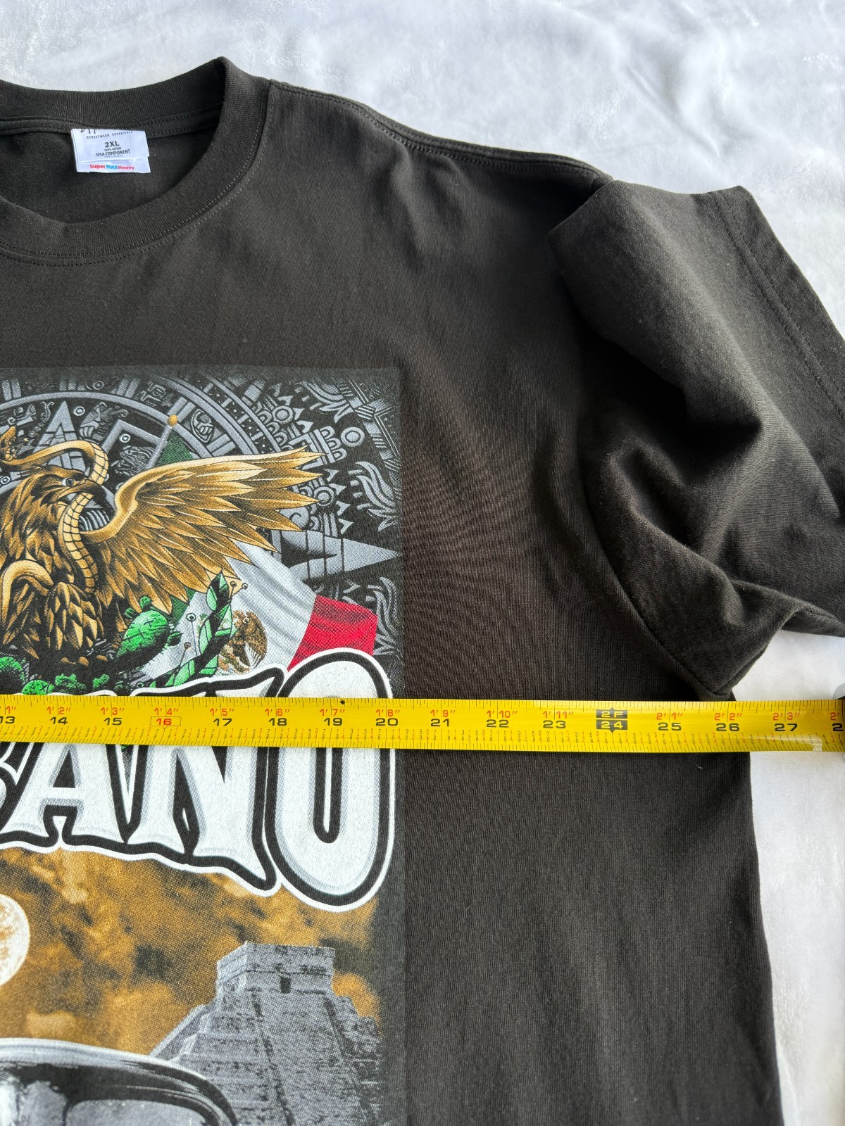 Shaka Wear Super Max Heavy Chicano Graphic T Shirt 2XL Black Lowrider Aztec Y2K gallery