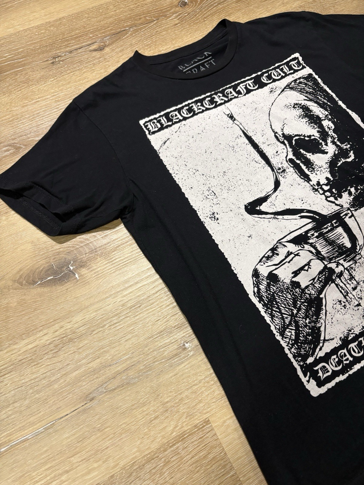 Blackcraft Cult T Shirt Mens Medium Black Skull Gothic Occult Graphic Death Tee gallery