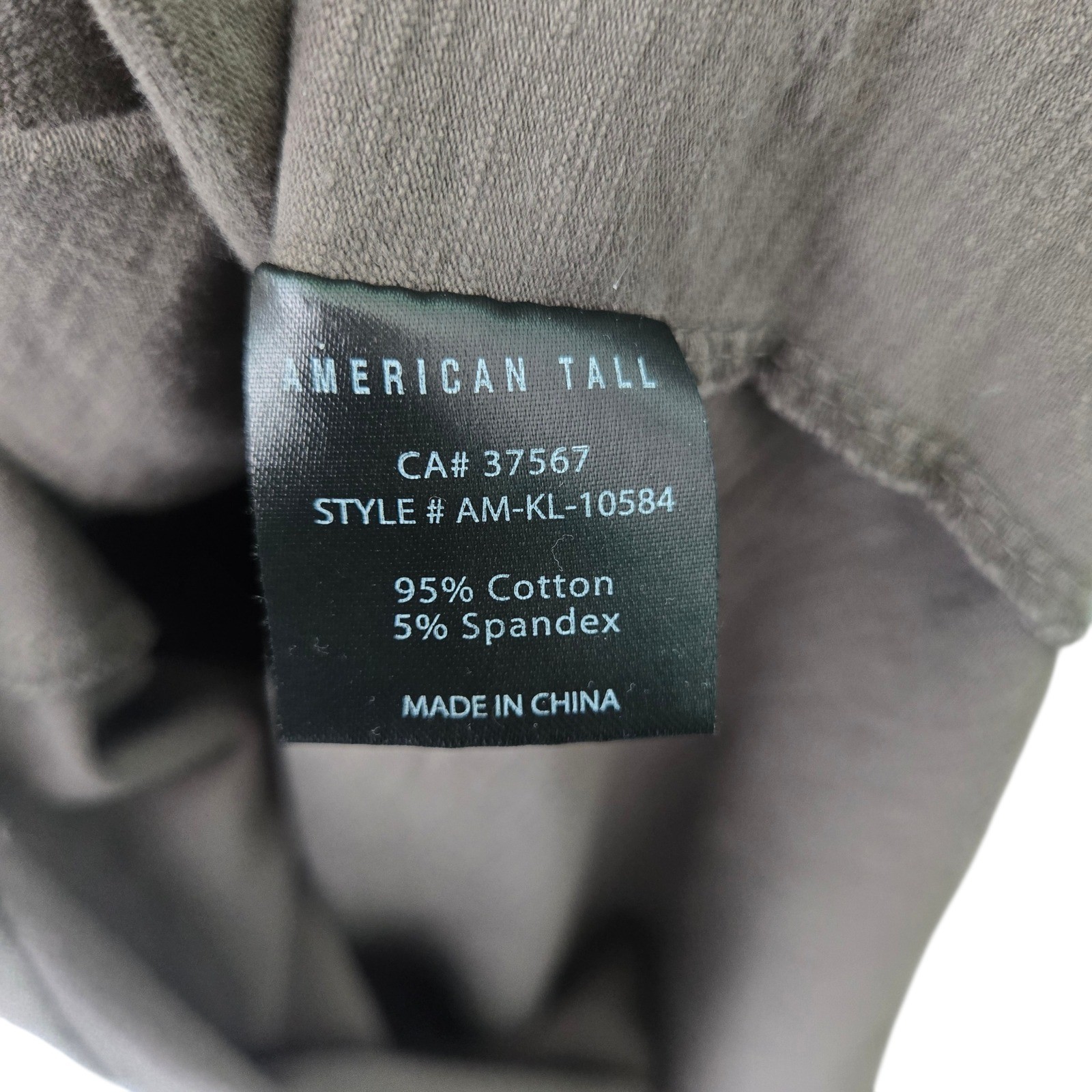 American Tall Mens Slub Cotton Long Sleeve T-Shirt Charcoal Grey Medium Tall MT gallery