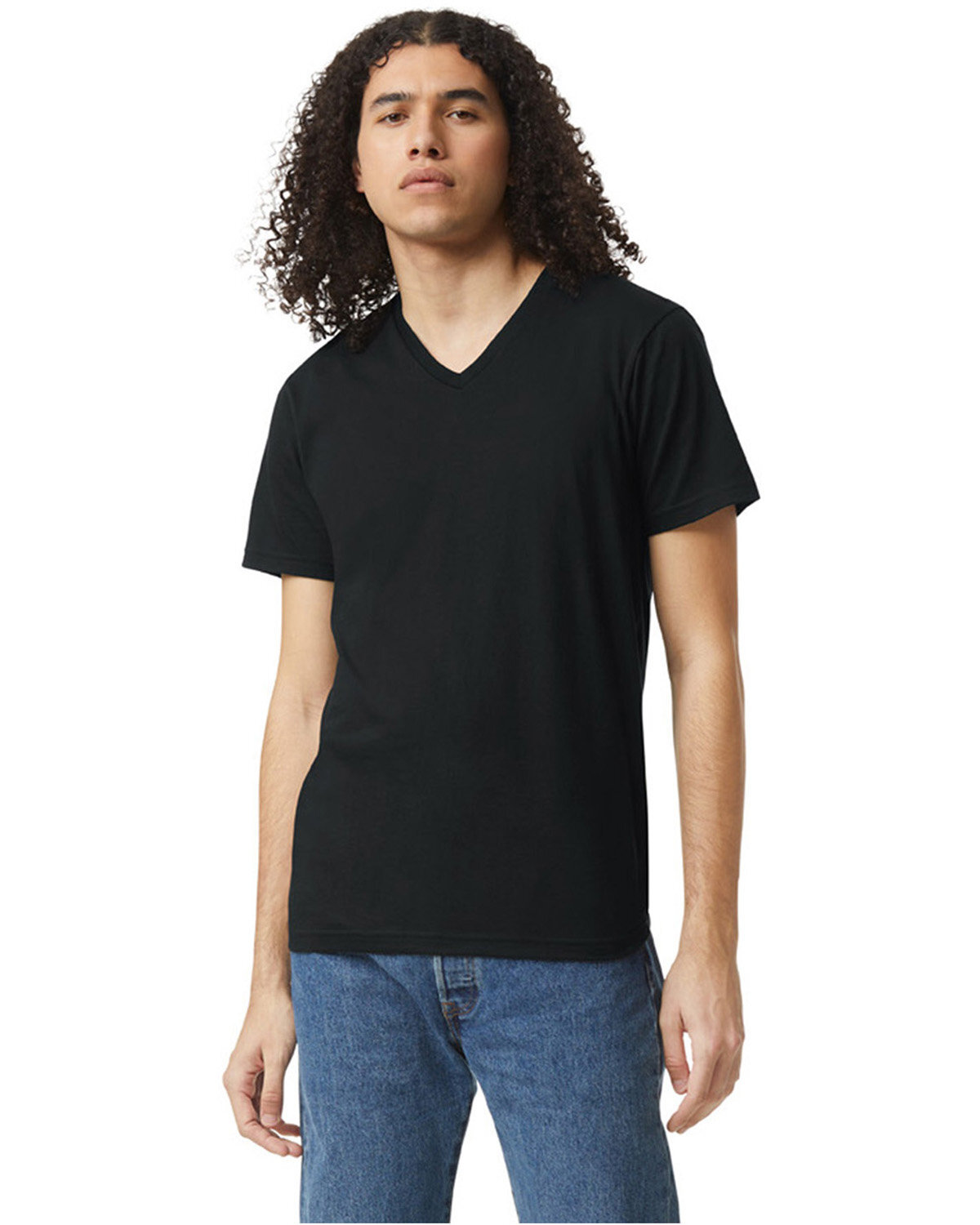Pack Of 2 American Apparel 2006CVC Unisex Relaxed Fit CVC V-Neck Stylish T-Shirt gallery