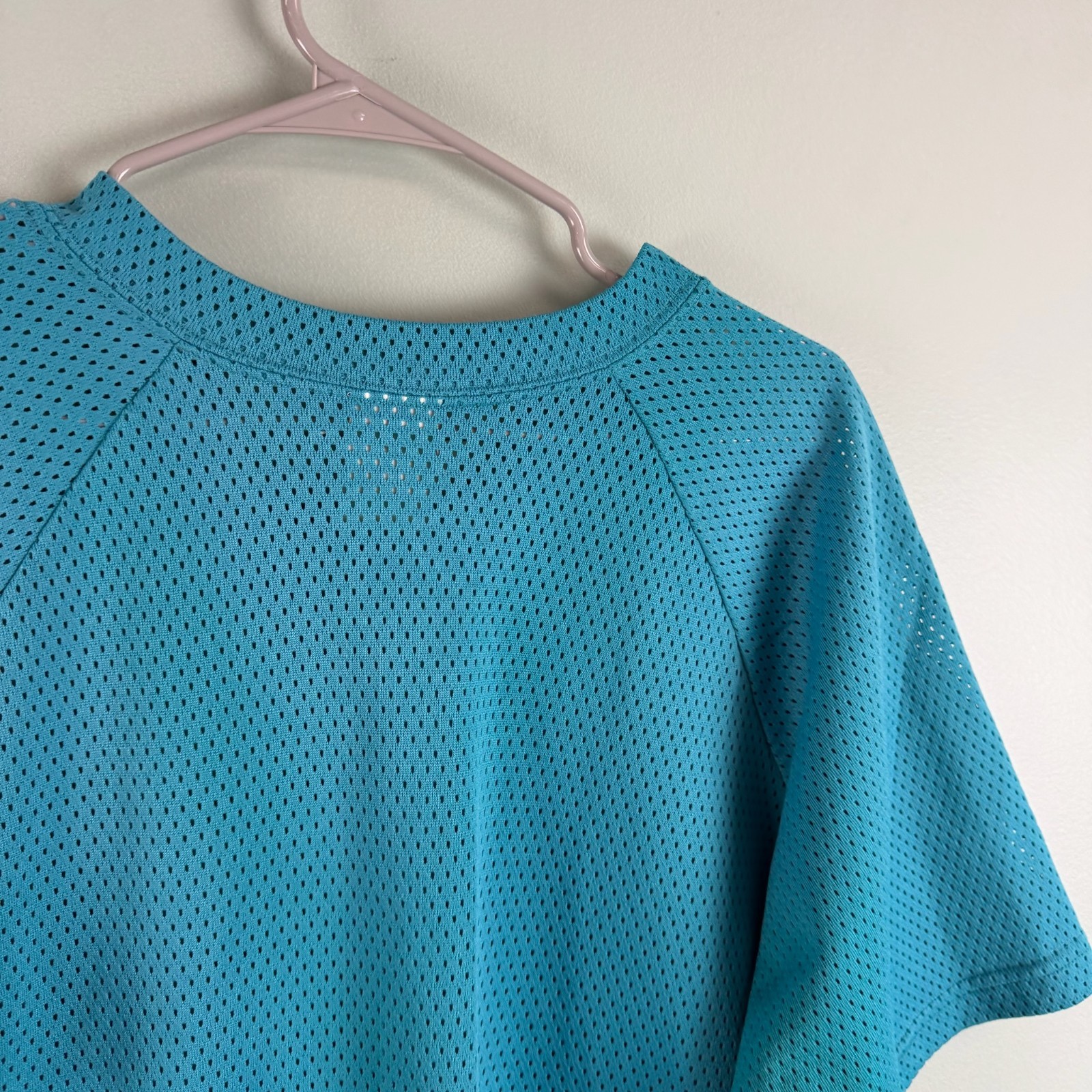 CCM Teal Green Short Sleeve Jersey Adult XL Vintage Light Marks Blank 90s Unique gallery
