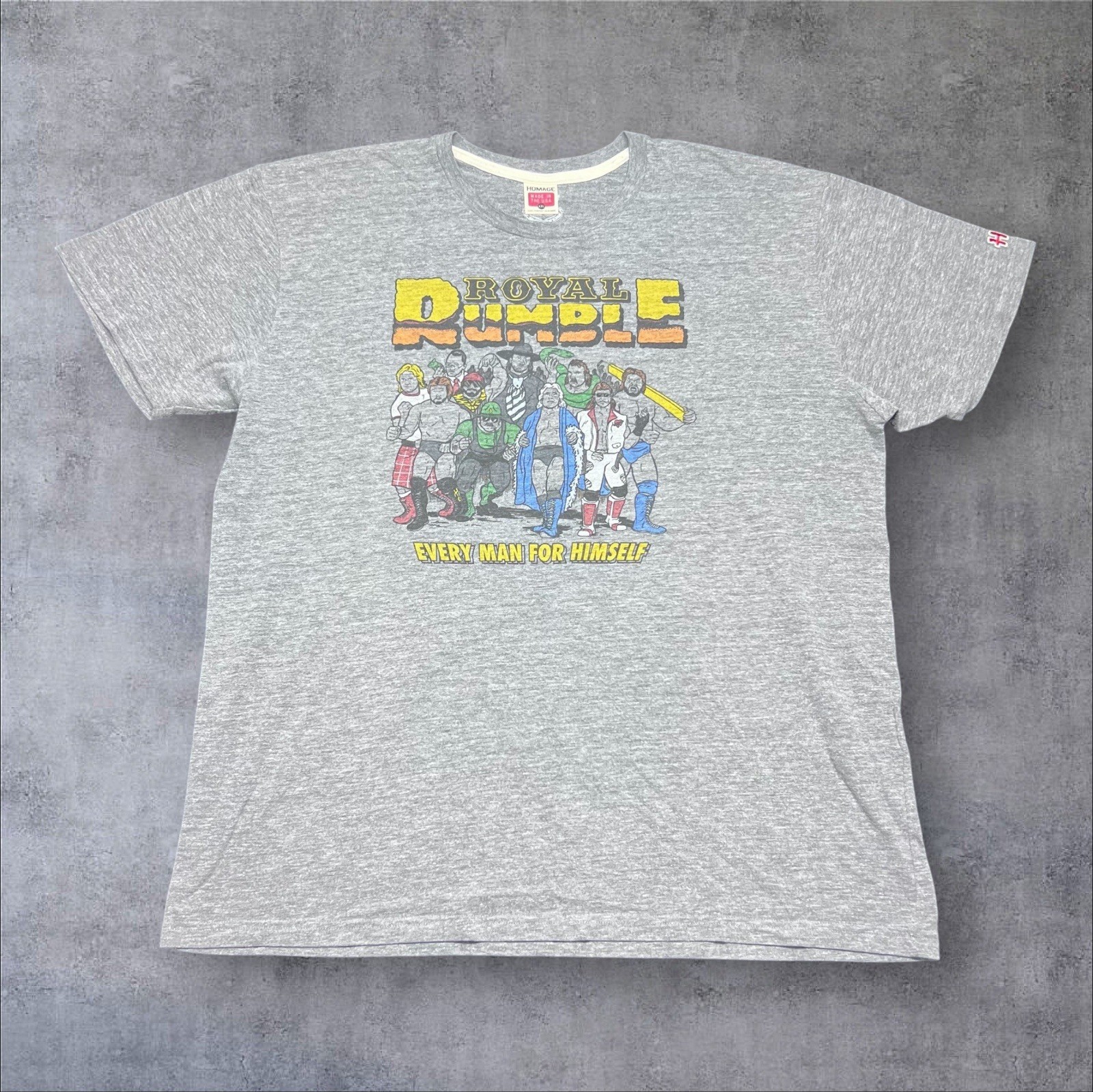 Vintage Y2K Royal Rumble Cartoon Wrestling “every Man For Himself” Men’s Tee XXL gallery