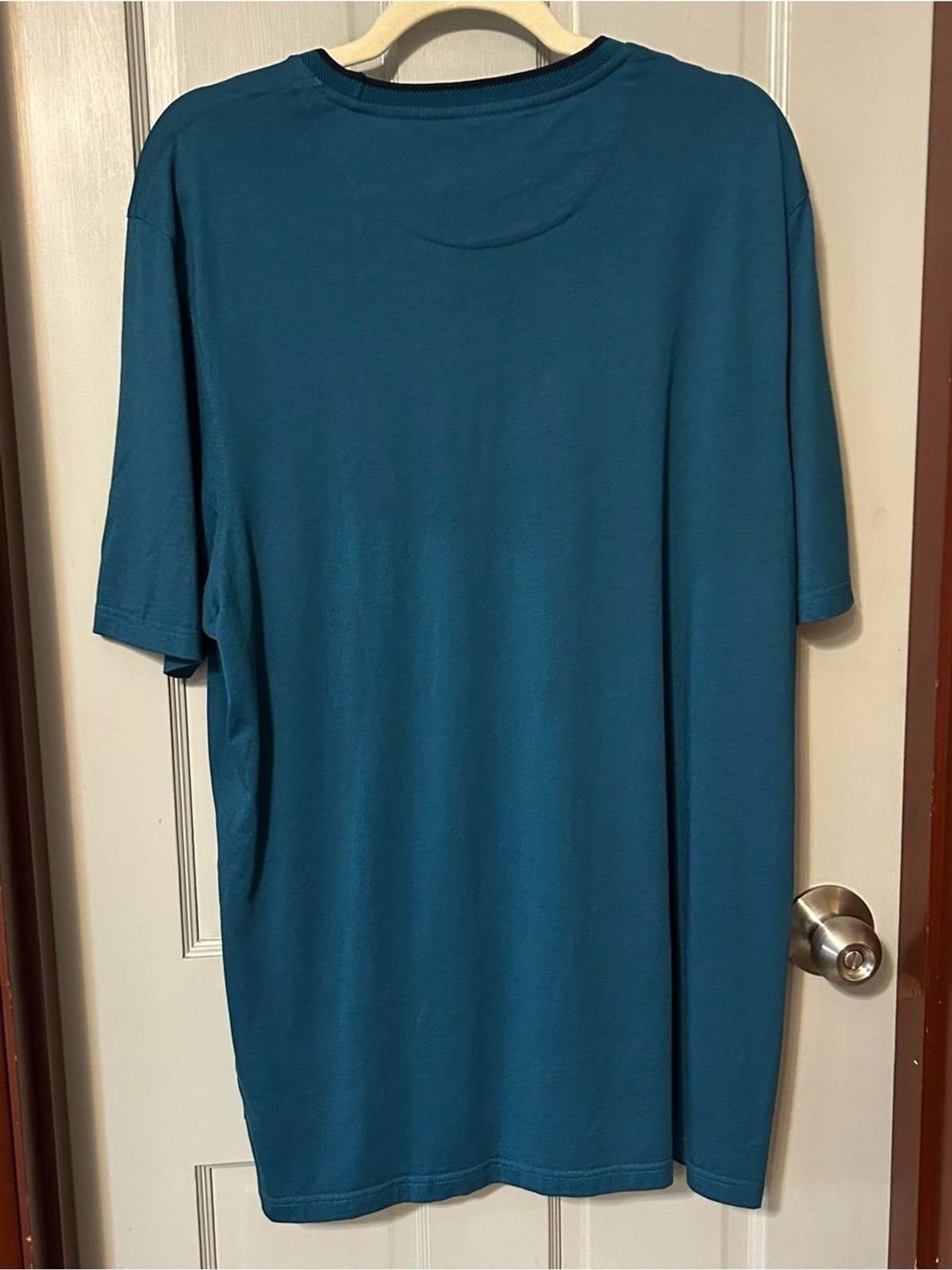 Ted Baker London Teal Blue Tee Short Sleeve Soft Cotton Modal Blend Sz 7 (3XL) gallery