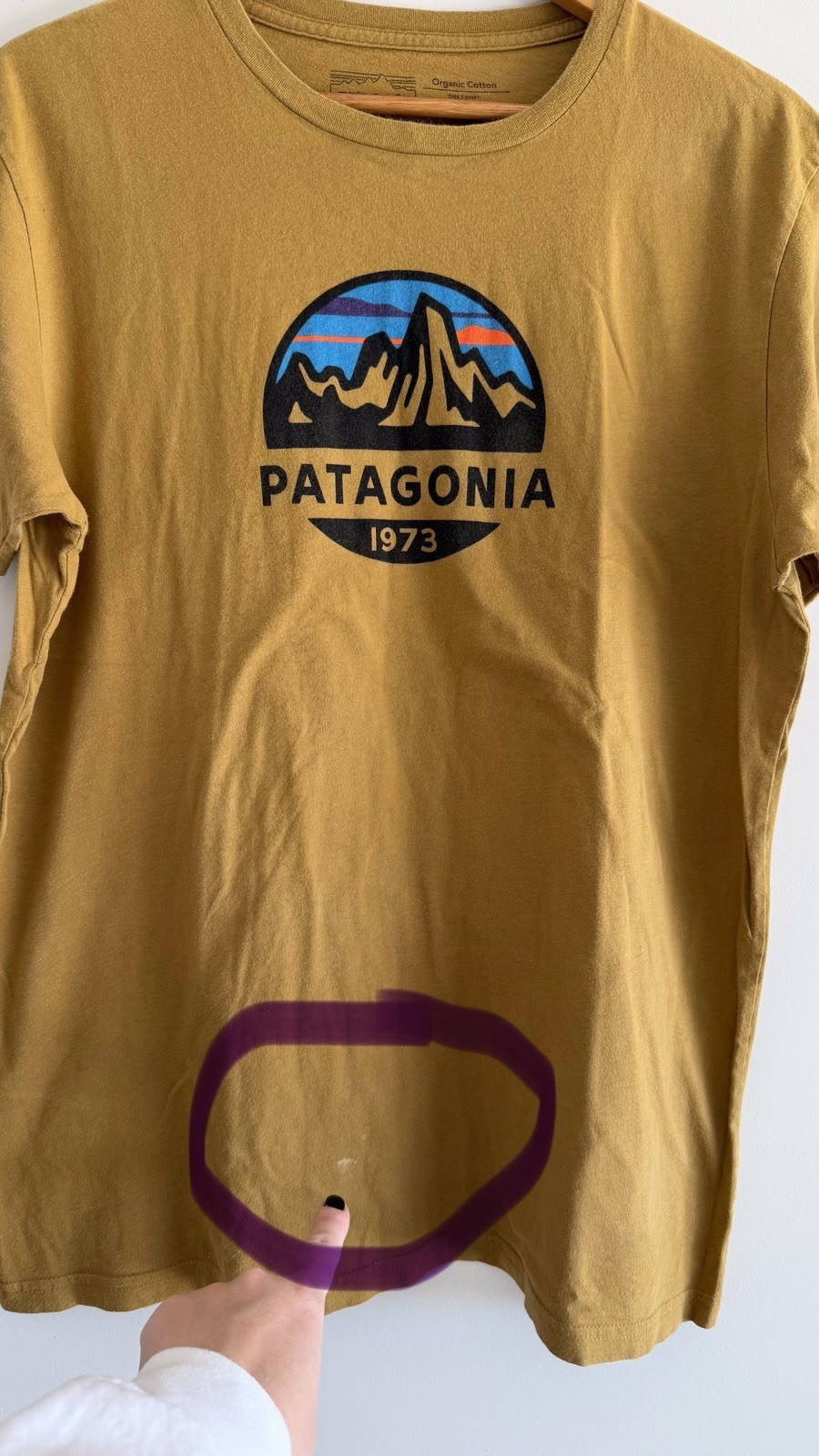 Patagonia Mens Short Sleeve Summit Toad Tee Shirt L Cotton Sustainable Outdoor gallery