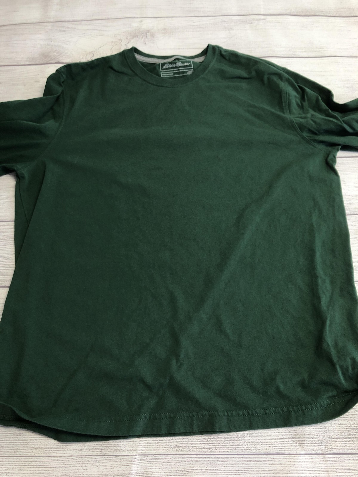 Eddie Bauer Shirt Mens Large Green Legendwash Long Sleeve Tagless Tee Casual Top gallery