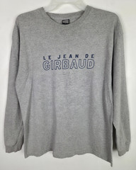 Vtg Marithe Francois Girbaud T-Shirt Men Medium Gray Long Sleeve Crew Neck